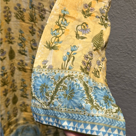 Floral Yellow and Blue Tunic - Picture 3 of 4